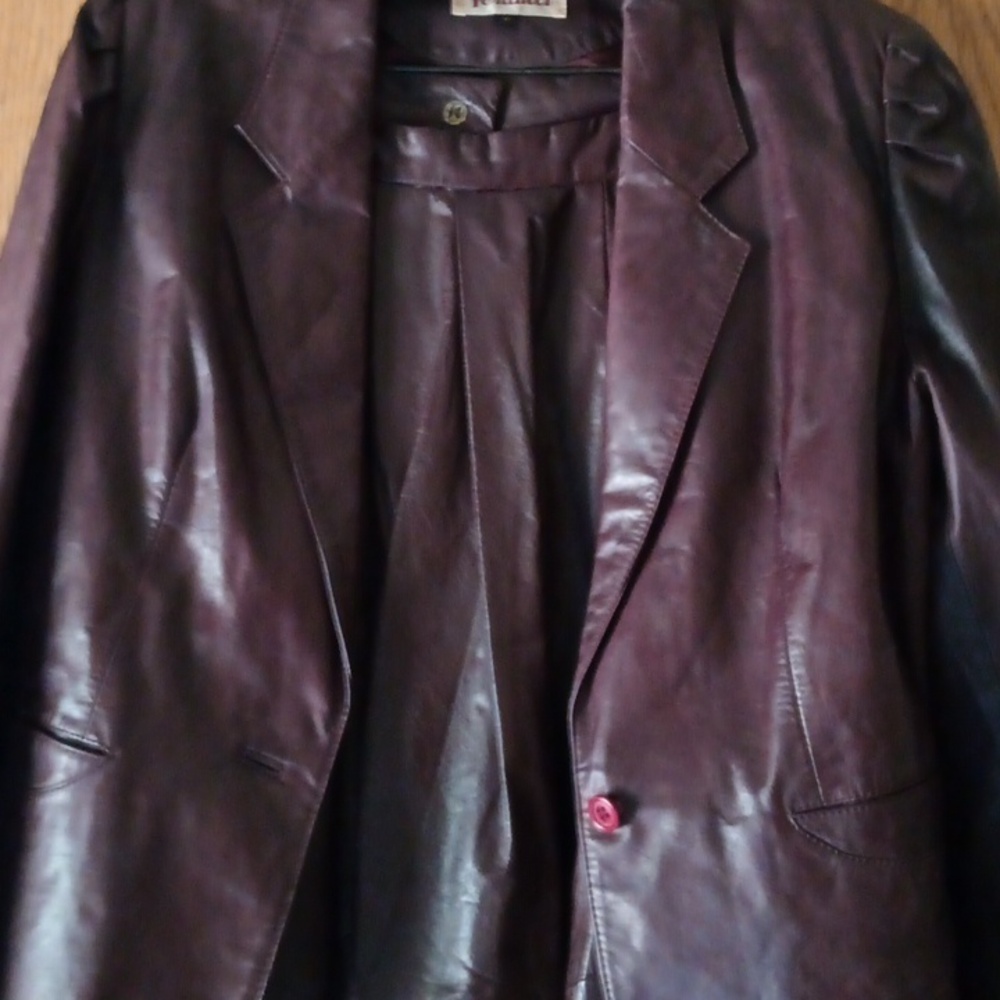 Vintage Leather jacket and skirt set